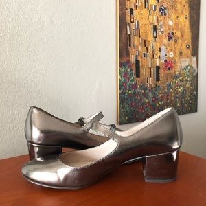 Louise et Cie Mary Jane Block Heels in silver